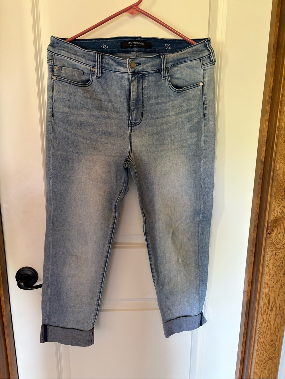 Liverpool Women’s Boyfriend Capri Jeans in Light Blue Wash
